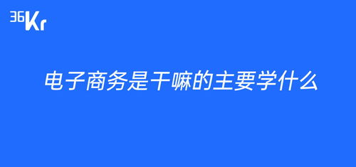 電子商務(wù)是干嘛的 主要學(xué)什么