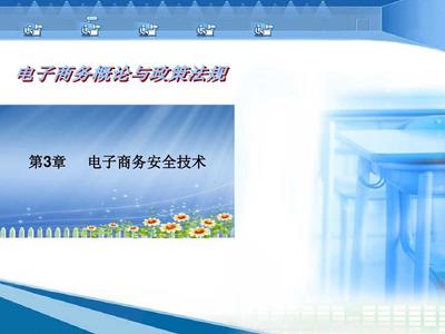 電子商務(wù)概論與政策法規(guī) 第3章 電子商務(wù)安全技術(shù)PPT